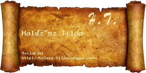 Halász Tilda névjegykártya